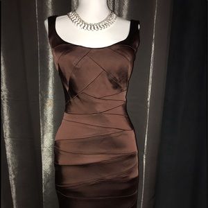 Brown cocktail dress size 2